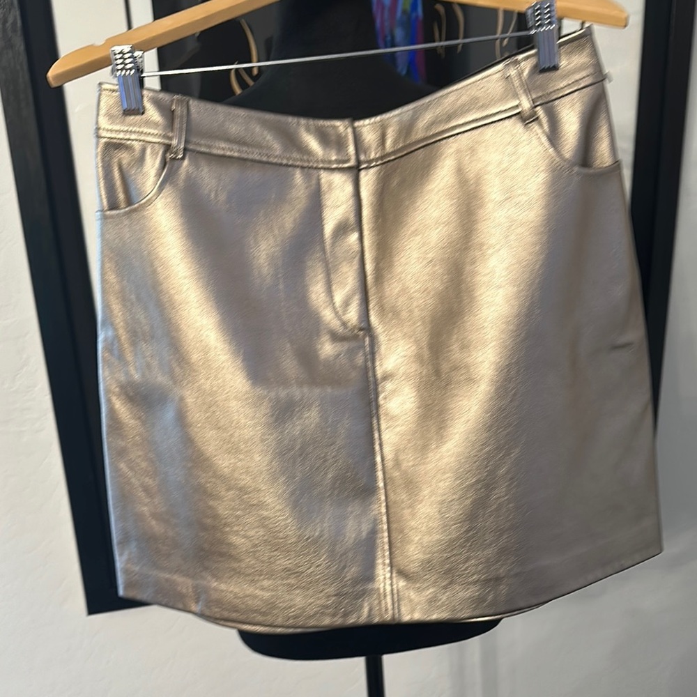 Gold Mini Pencil Skirt for Cocktail Events